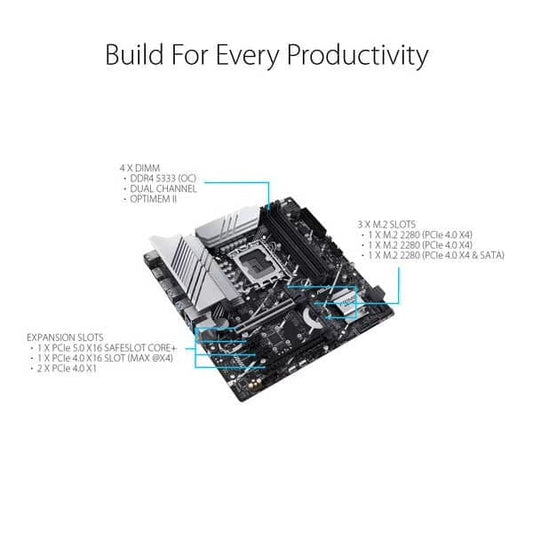 Asus Prime Z790M-Plus D4 M-ATX Motherboard