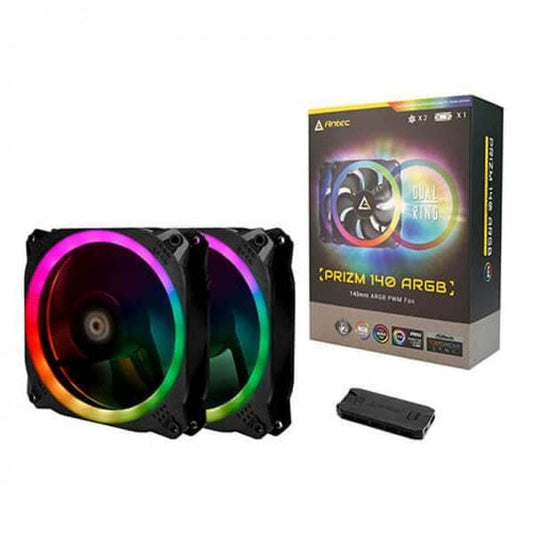 Antec Prizm 140mm ARGB Cabinet Fan And LED Controller (Dual Pack)