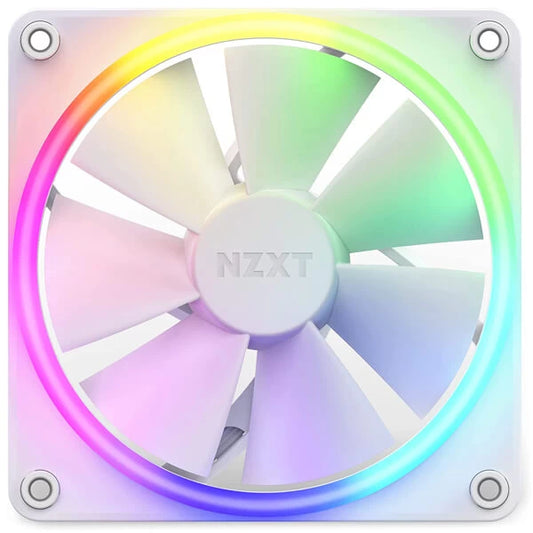 NZXT F120 RGB 120mm Cabinet Fans White (Single Pack)