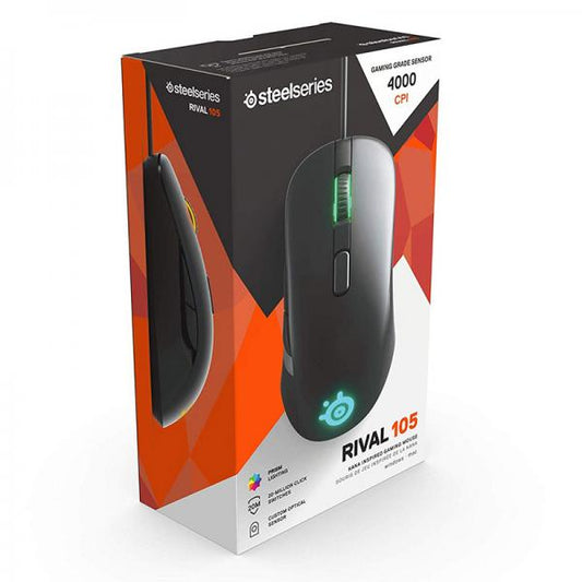 SteelSeries Rival 105 Wired Prism RGB Lighting Gaming Mouse 62415