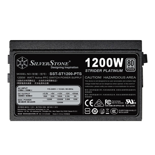 SilverStone Strider Platinum Series ST1200-PTS 80+ Platinum Fully Modular PSU (1200 Watt)