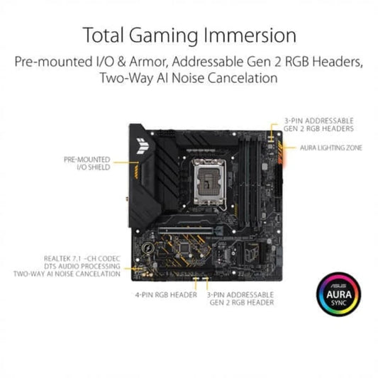 Asus TUF Gaming B660M Plus WiFi DDR4 Motherboard