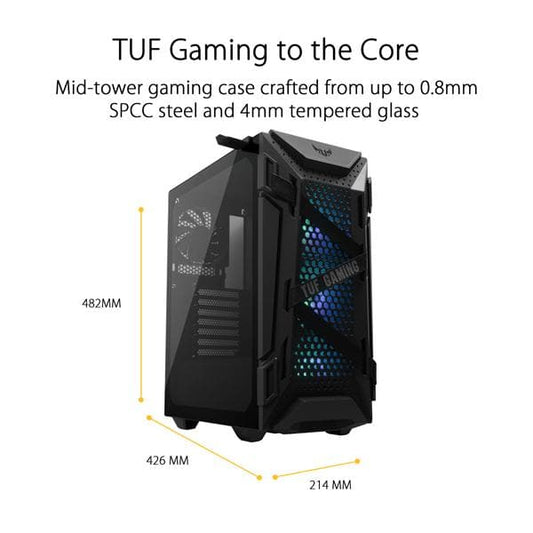 Asus TUF Gaming GT301 ARGB Mid Tower Cabinet (Black)