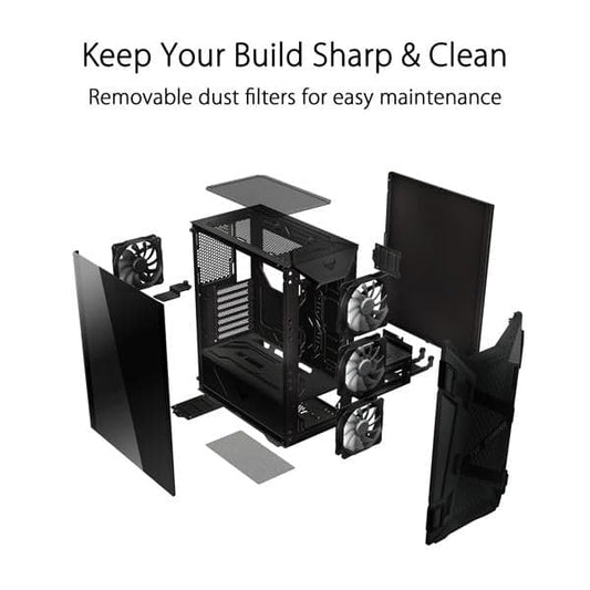 Asus TUF Gaming GT301 ARGB Mid Tower Cabinet (Black)