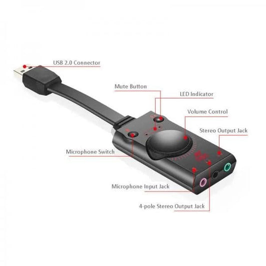 Ant Esports 7.1 USB Sound Card (Black)