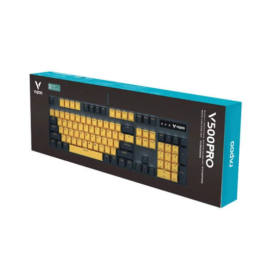 Rapoo V500 Pro Mechanical Gaming Keyboard (Yellow/Blue)