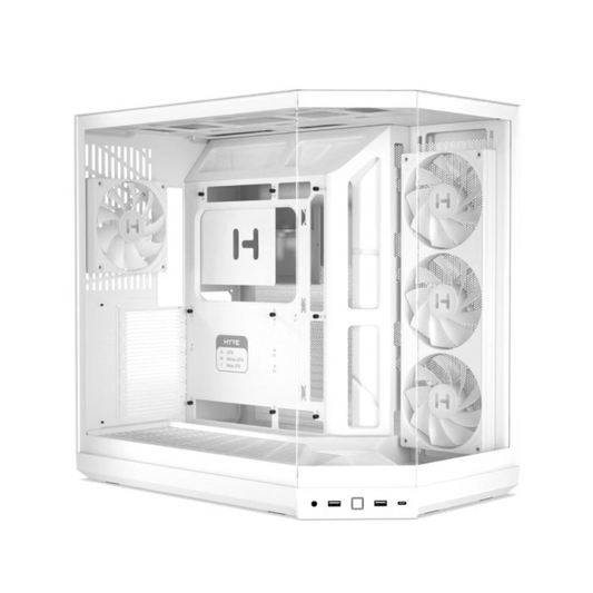 HYTE Y50 Essential Aesthetic RGB EATX Mid Tower Cabinet ( Snow White )