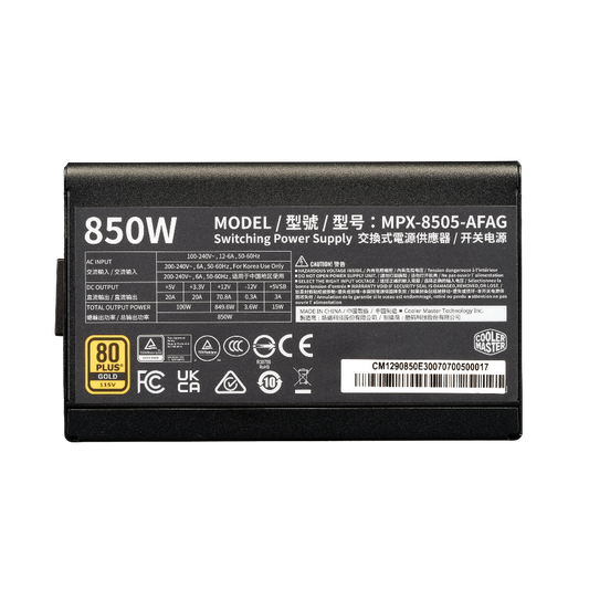 COOLER MASTER Elite 850W 80+ Gold ATX 3.1 Fully Modular Power Supply ( 850W )