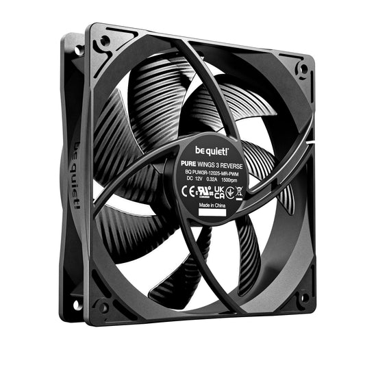 BE QUIET Pure Wings 3 120mm Non-RGB PWM Reverse Blade Cabient Fan ( Black ) ( Triple Pack )