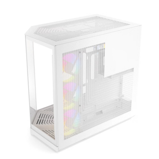 HYTE Y50 Essential Aesthetic RGB EATX Mid Tower Cabinet ( Snow White )