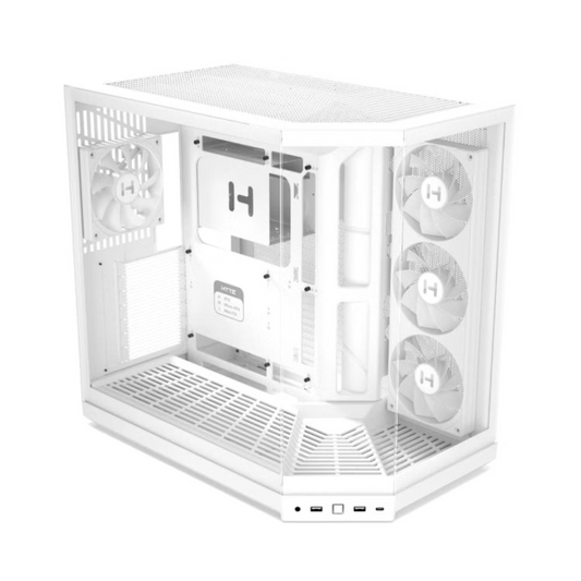 HYTE Y50 Essential Aesthetic RGB EATX Mid Tower Cabinet ( Snow White )