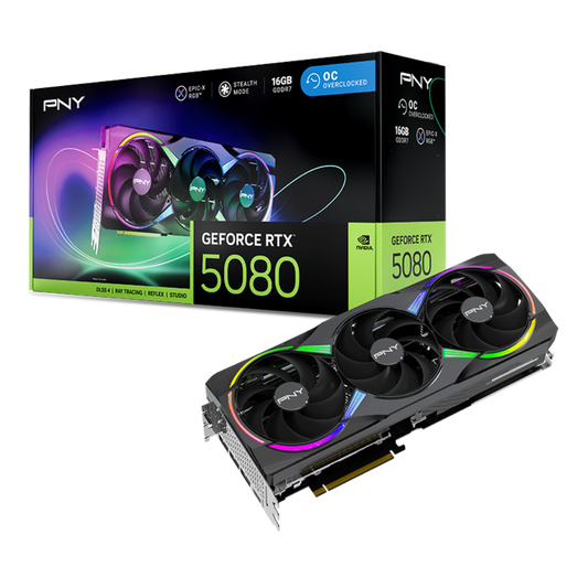 PNY GeForce RTX 5080 ARGB OC 16GB Nvidia Graphic Card