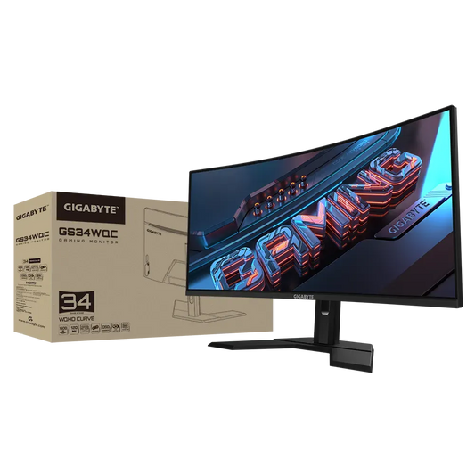 GIGABYTE GS34WQC 34 Inch QHD 120Hz VA Panel 120% SRGB 1MS Adaptive Sync VA Gaming Monitor