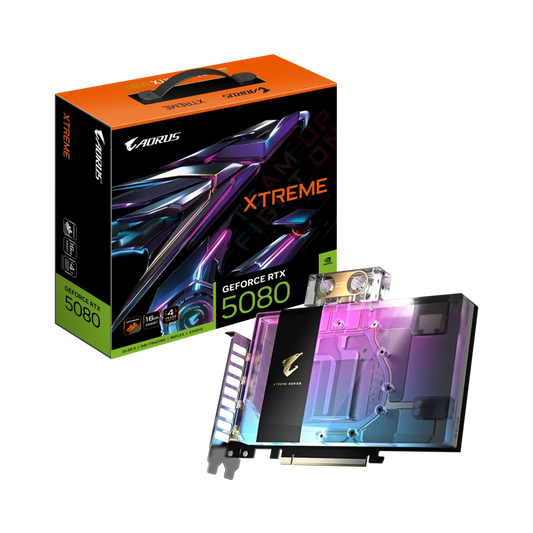 GIGABYTE Aorus Geforce RTX 5080 Xtreme WaterForce WB 16GB NVIDIA Graphic Card