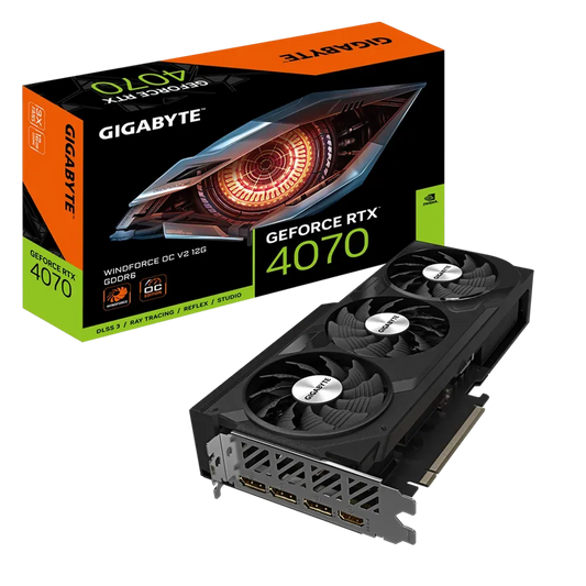 GIGABYTE RTX 4070 Windforce 3X OC V2 12GB NVIDIA Graphic Cards