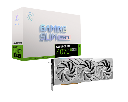 MSI GeForce RTX 4070 Ti SUPER Gaming SLIM White 16GB Graphic Card