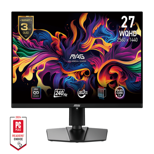 MSI MAG 271QPX E2 27 Inch 2K QHD 240Hz OLED Panel 139% SRGB 0.03 MS AMD Freesync  OLED Gaming Monitor