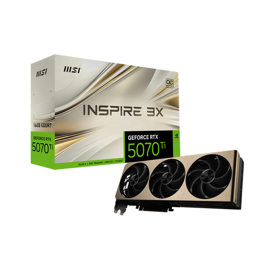 MSI GeForce RTX 5070 Ti Inspire 3X Plus 16GB Nvidia Graphic Card