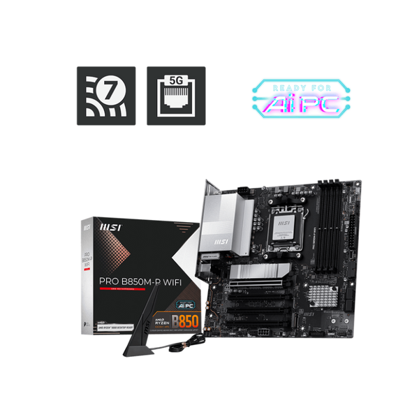 MSI PRO B850M-P WIFI【AM5・5GLAN/Wi-Fi7】 Buy MSI Pro B850M-P Wifi DDR5 AMD Motherboard | EliteHubs.com
