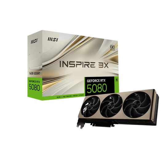 MSI Geforce RTX 5080 Inspire 3X OC 16GB NVIDIA Graphic Card