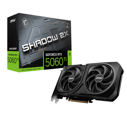 MSI GeForce RTX 5060 Ti Shadow 2X Plus 16GB Nvidia Graphic Card
