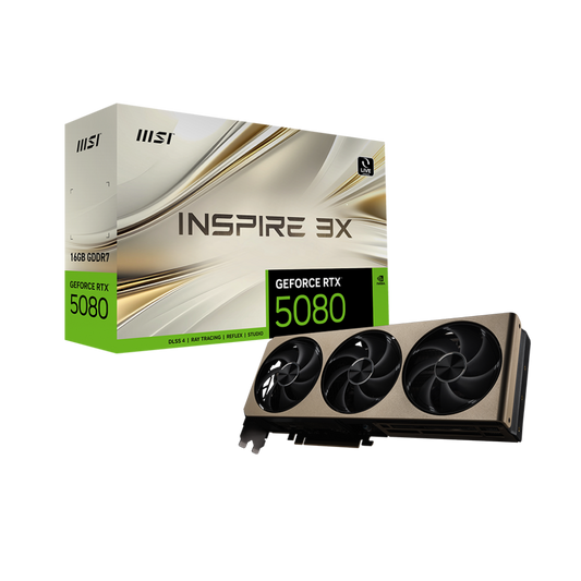 MSI Geforce RTX 5080 Inspire 3X 16GB NVIDIA Graphic Card