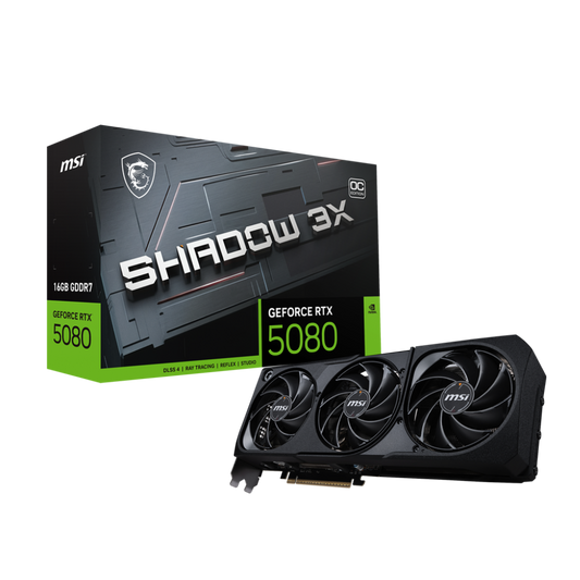 MSI Geforce RTX 5080 Shadow 3X OC 16GB NVIDIA Graphic Card