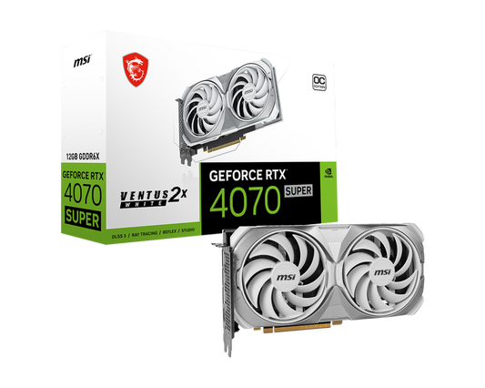 MSI GeForce RTX 4070 SUPER Ventus 2X OC White 12GB Graphic Card