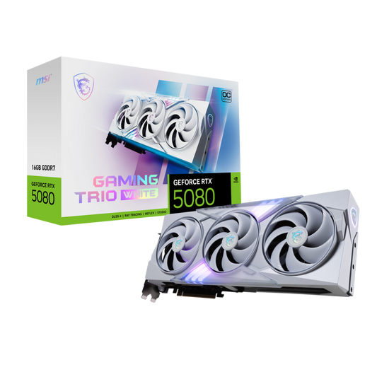 MSI GeForce RTX 5080 Gaming Trio OC 16GB NVIDIA Graphic Card ( White )