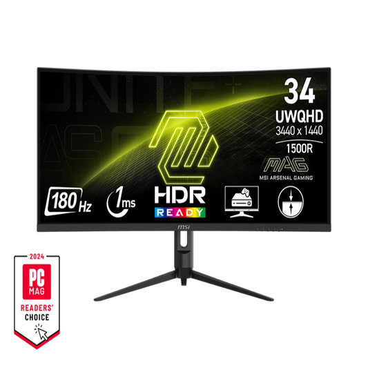 MSI MAG 342CQR E2 34 Inch 2K QHD 180Hz VA Panel 119% SRGB 1MS AMD Freesync Curved Gaming Monitor