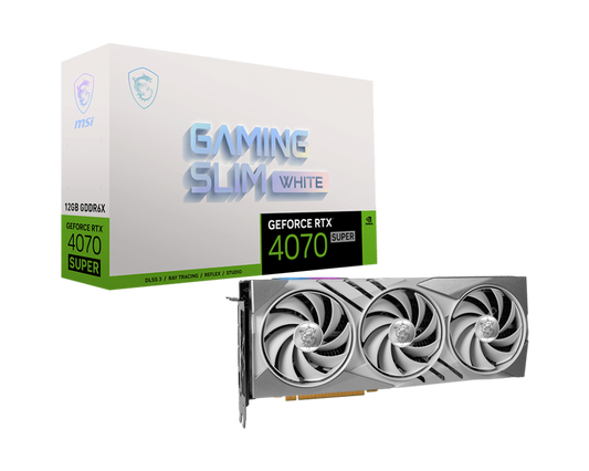 MSI GeForce RTX 4070 SUPER Gaming SLIM White 12GB Graphic Card