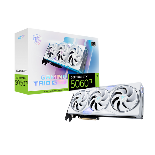 MSI GeForce RTX 5060 Ti Gaming Trio White 16GB Nvidia Graphic Card