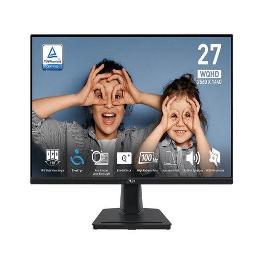 MSI PRO MP275Q 27 Inch WQHD 100Hz IPS Panel 100% SRGB 1MS Adaptive Sync Business Monitor