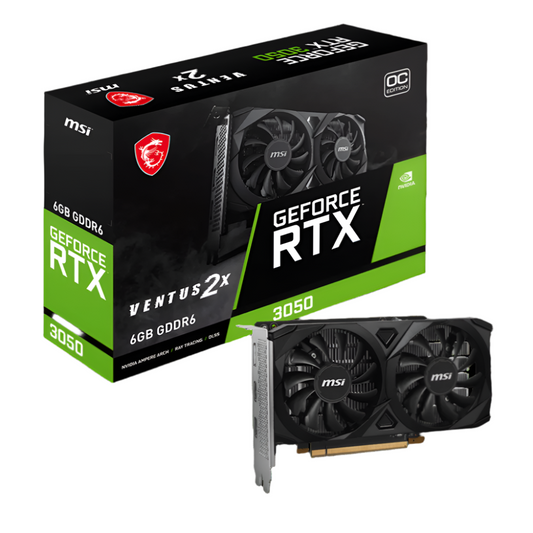 MSI GeForce RTX 3050 Ventus 2X E OC 6GB Nvidia Graphic Card