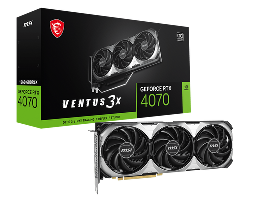 MSI GeForce RTX 4070 VENTUS 3X E 12GB OC Nvidia Graphic Card