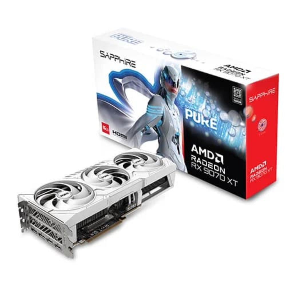 Sapphire Radeon RX 9070 XT 16GB　white Buy SAPPHIRE Radeon Pure RX 9070 XT OC 16GB AMD Graphic Card