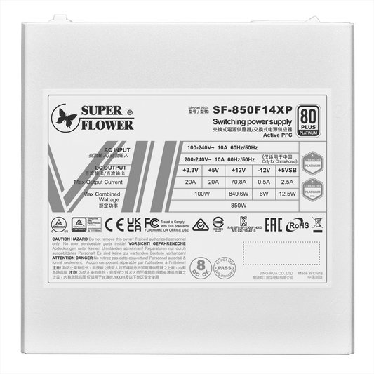 SUPER FLOWER Leadex VII 1000W 80+ Platinum Pro Fully Modular ATX 3.1 Power Supply ( 1000W ) ( White )