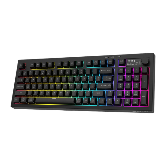 KARNAGE Visage 95 96% Tri-Mode Mecha-Membrane RGB Wireless Gaming Keyboard  ( Black ) ( Mecha-Membrane ) ( WLKM-063-BK )