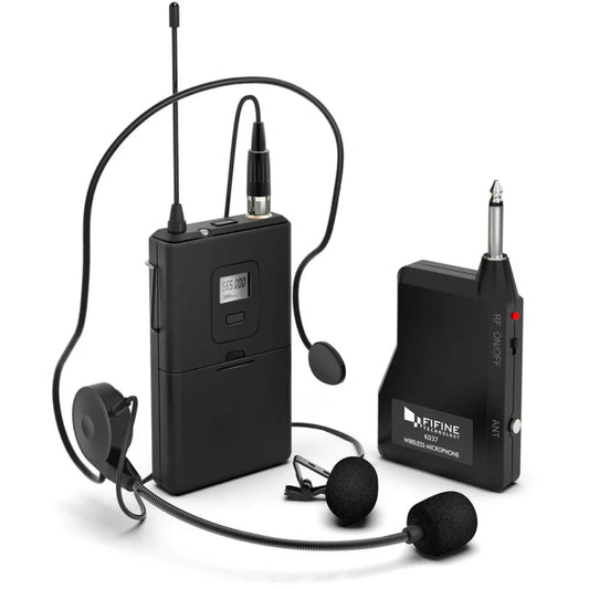 FIFINE K037B Lavalier Lapel Wireless Microphone With Headset