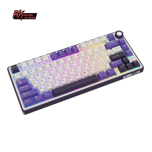 ROYAL KLUDGE RK R75 75% RGB Mechanical Wired Gaming Keyboard ( Blackberry Mousse ) ( RK Brown Switch )