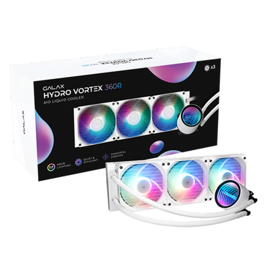 GALAX Hydro Vortex 360R ARGB AIO Liquid Cooler (White)