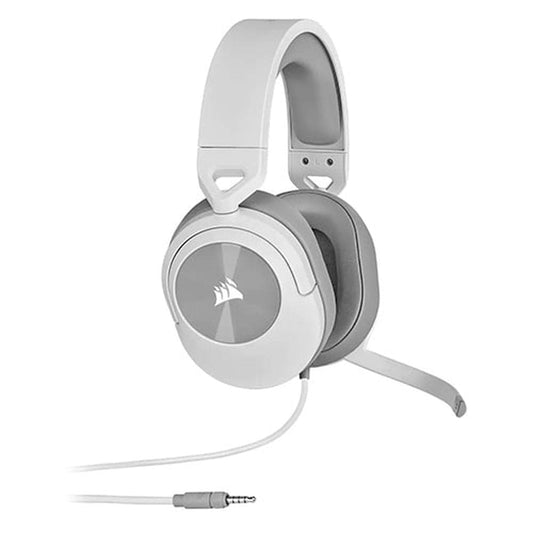 CORSAIR HS55 Wired Stereo Gaming Headphone With Mic ( White ) ( PC/Mobile/Mac/Xbox )\