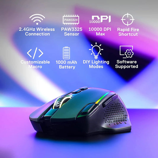 Redragon Taipan Pro M810 Pro RGB Wired And Wireless Mouse