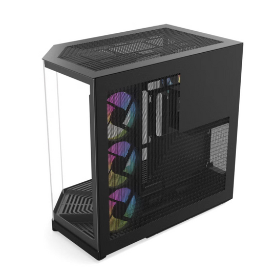 HYTE Y50 Essential Aesthetic RGB EATX Mid Tower Cabinet ( Pitch Black )