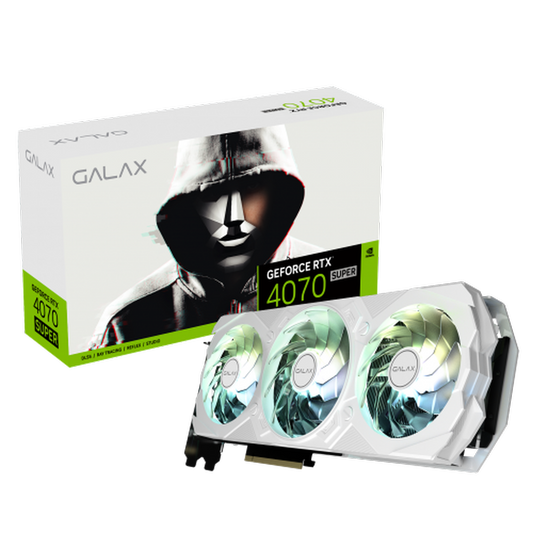 GALAX GeForce RTX 4070 SUPER EX Gamer White 1-Click OC 12GB Graphic Card