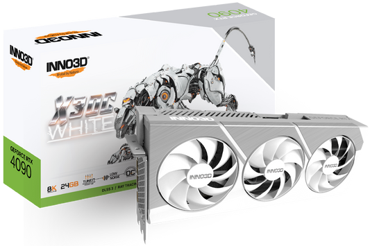 INNO3D GeForce RTX 4090 X3 OC White 24GB Gaming Graphics Card