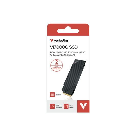 VERBATIM VI7000G 2TB M.2 NVME Gen4 Solid State  Drive ( SSD ) ( With Heatsink )