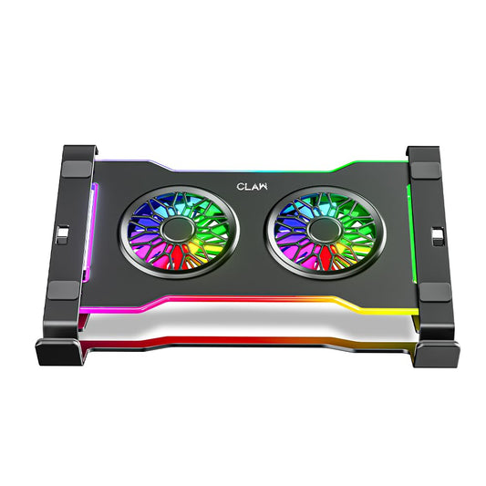 CLAW Hyper Lift X2 RGB laptop Cooling Pad ( Black ) ( Dual Fan )