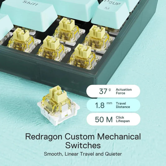 Redragon Castro K631 SE 65% Bluetooth + 2.4GHz + Wired Mechanical Keyboard (Custom Switch)