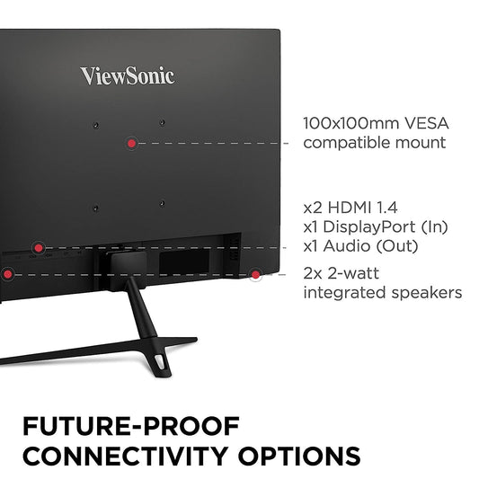 VIEWSONIC VX2428 24 Inch FHD 180Hz IPS Panel 104% SRGB 0.5MS AMD Freesync IPS Gaming Monitor 